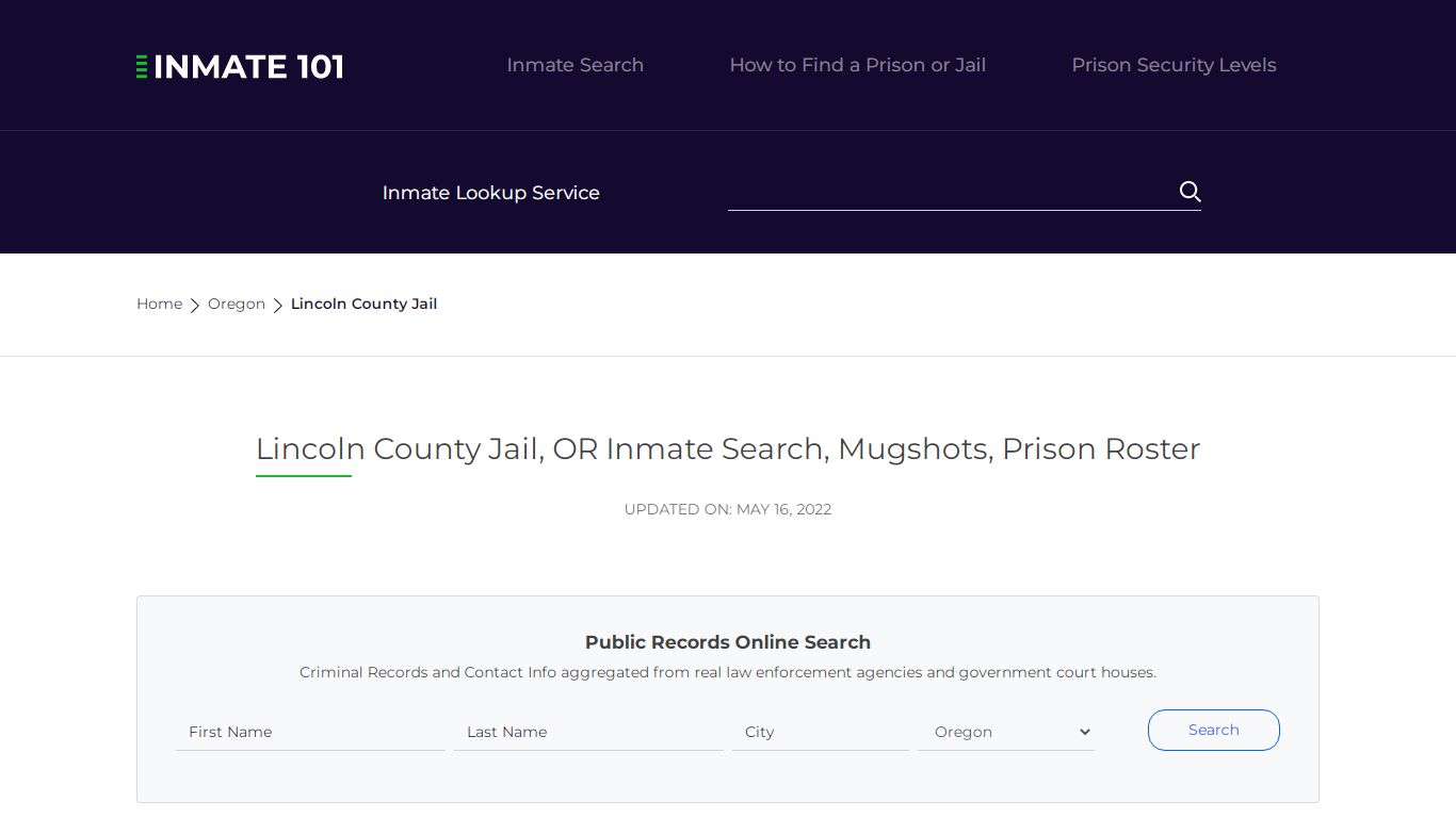 Lincoln County Jail, OR Inmate Search, Mugshots, Prison Roster